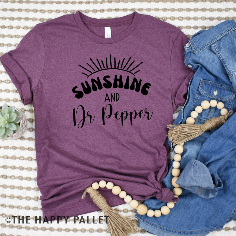Sunshine and Dr Pepper Crew Neck Tshirt