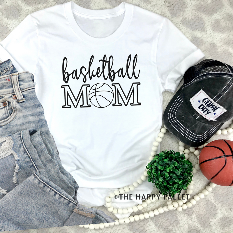 Basketball Mom Shirt, Sports Mom, Basketball Shirt, Sports Crew Neck