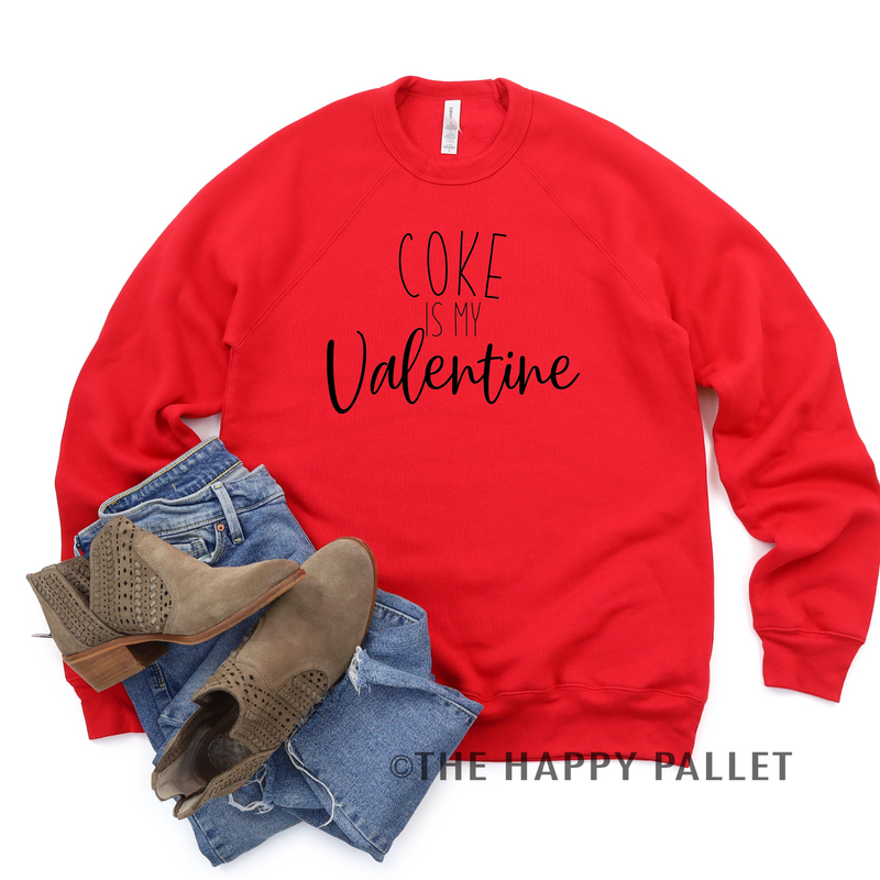 Coke is my valentine sweater, valentines day, soda shirt