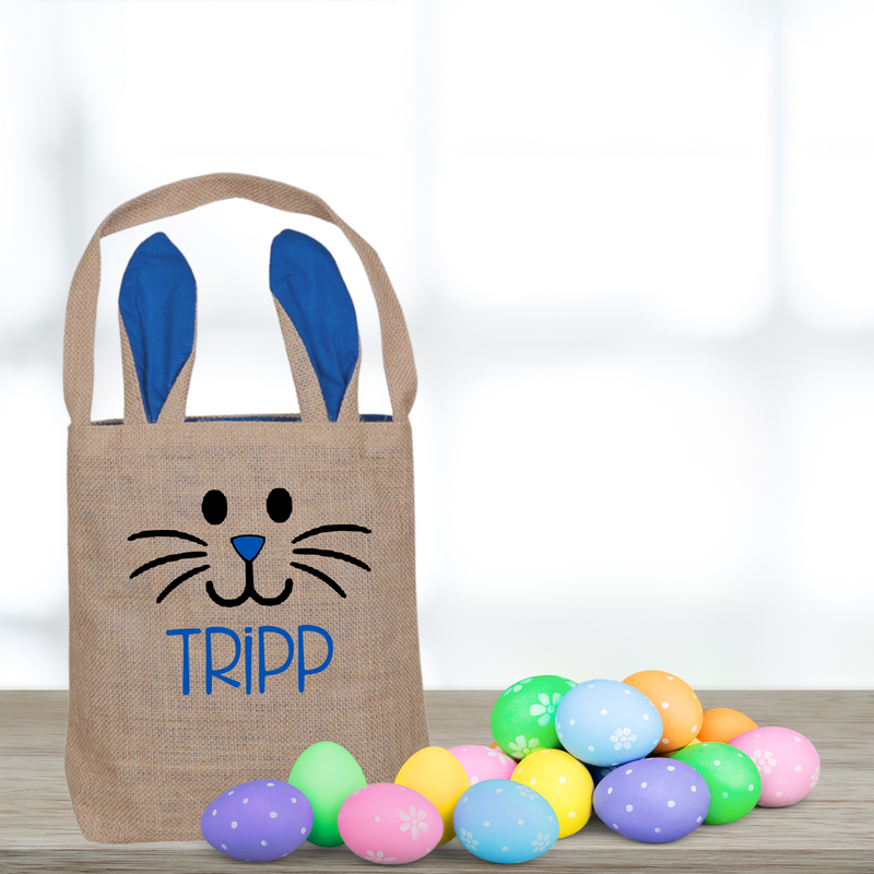 Burlap Easter Basket, Personalized Easter Basket, Burlap Bag, Easter Bag