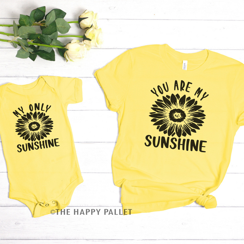 Sunshine Mommy and Me Shirt, Mama and  Me, Sunflower Shirt