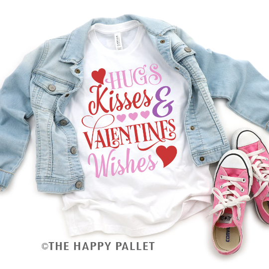 Valentines Wishes Shirt, Kids Valentines Shirt, Cute Valentines